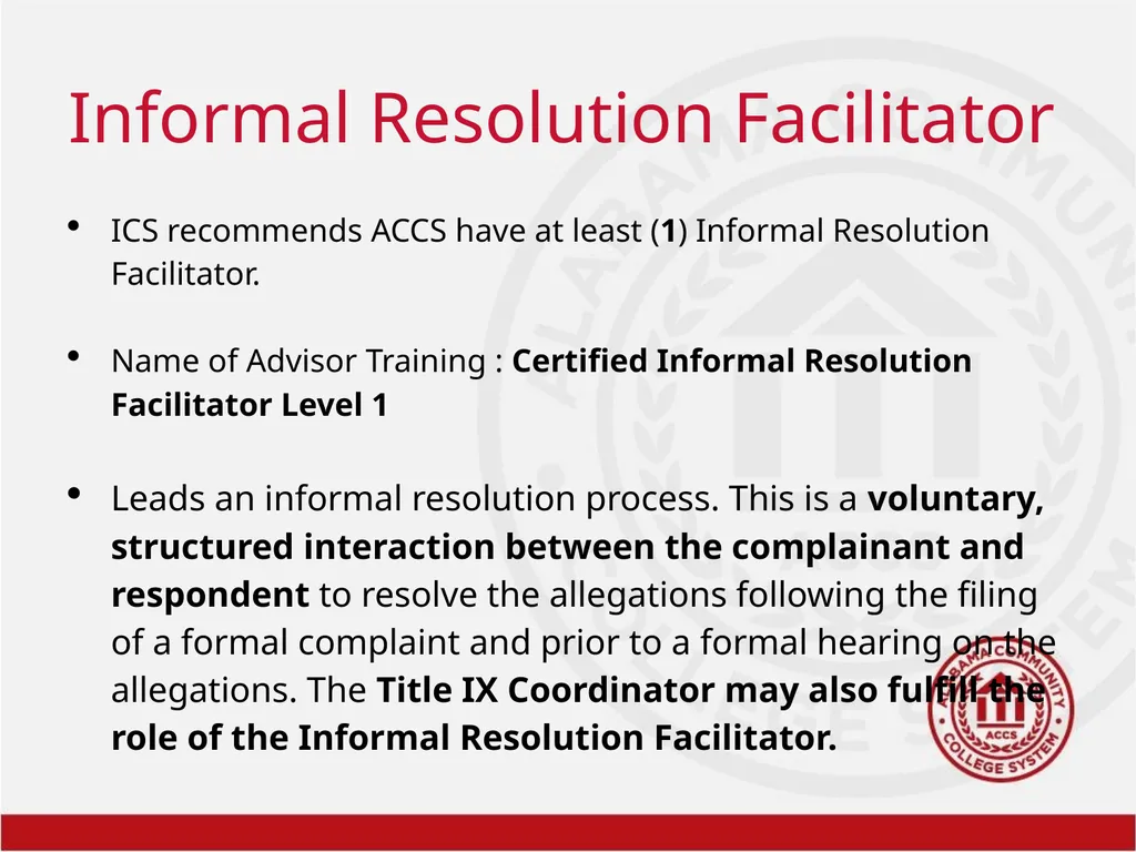 Title IX Training Overview Shawra Rainer- Student - slide 48 of 51