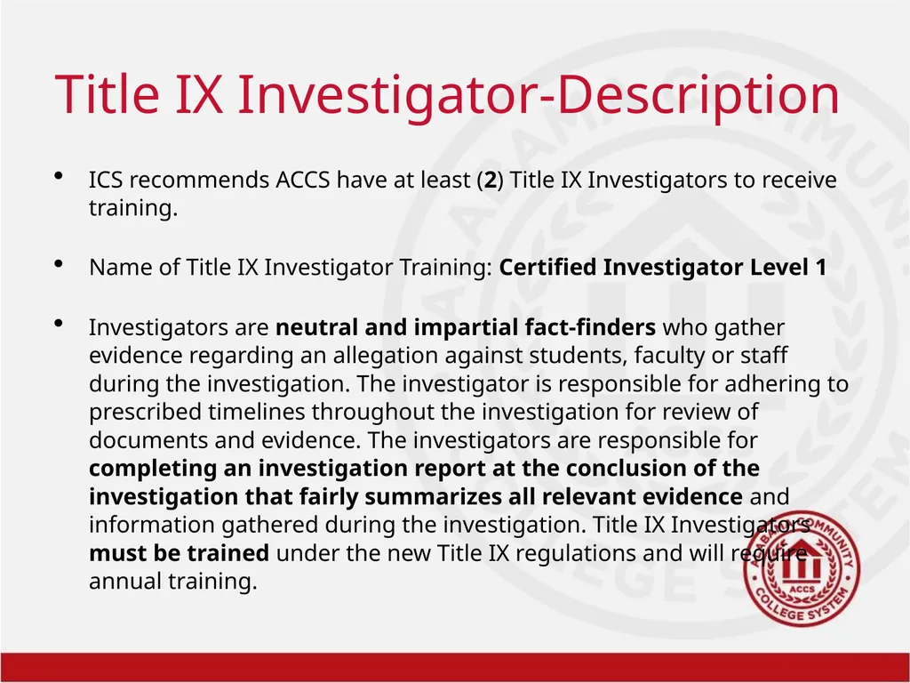 Title IX Training Overview Shawra Rainer- Student - slide 44 of 51