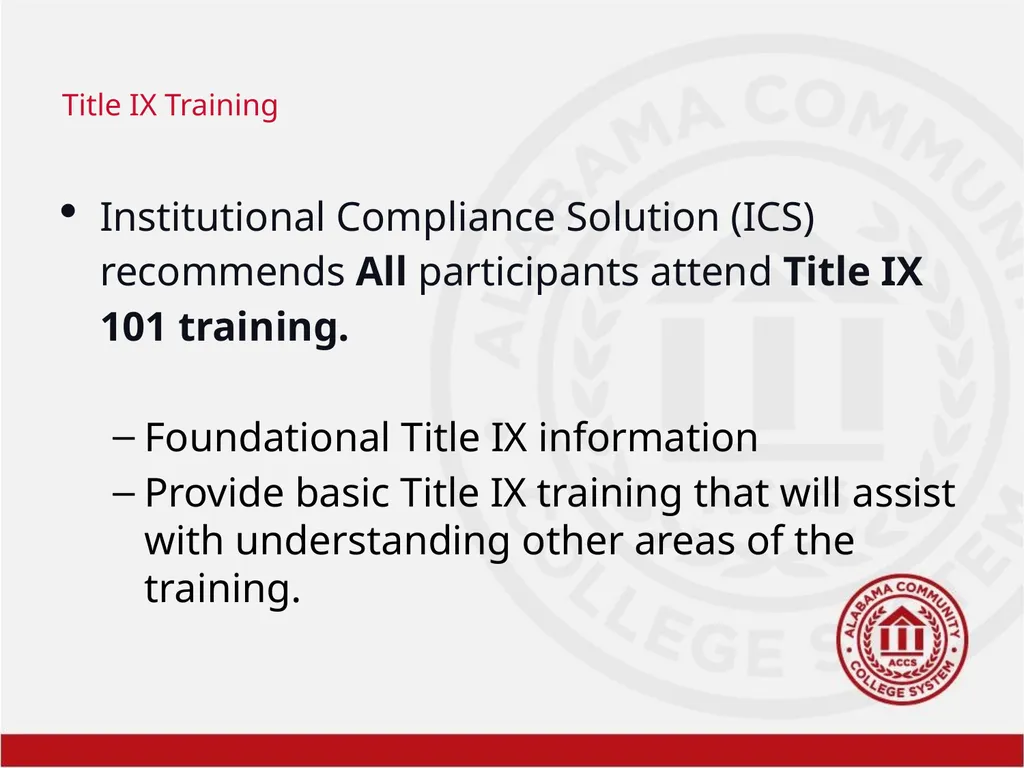 Title IX Training Overview Shawra Rainer- Student - slide 42 of 51