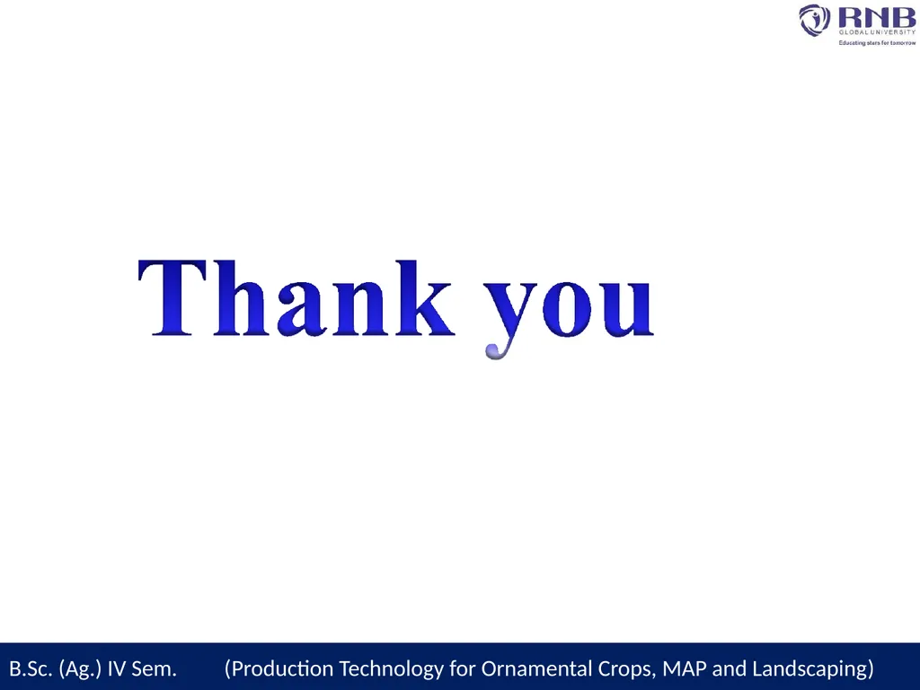 Course Name- Production Technology for Ornamental - slide 27 of 27