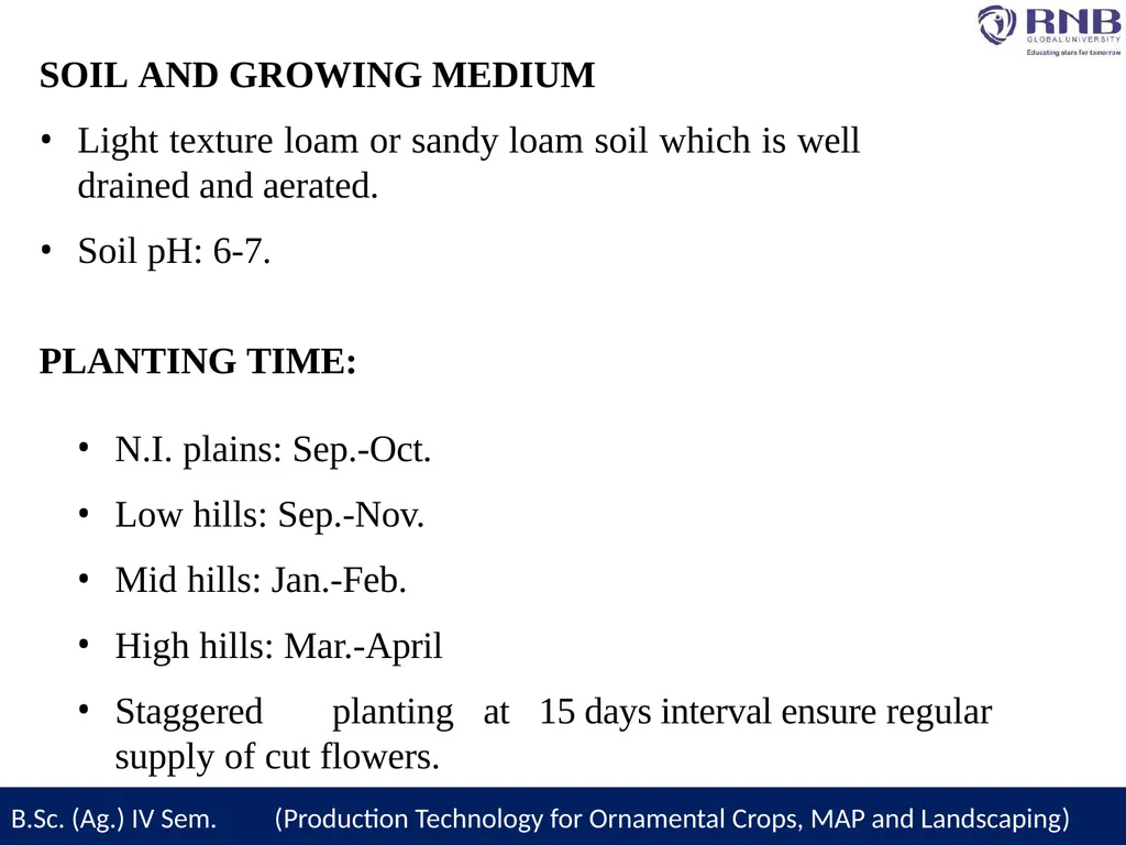 Course Name- Production Technology for Ornamental - slide 8 of 27