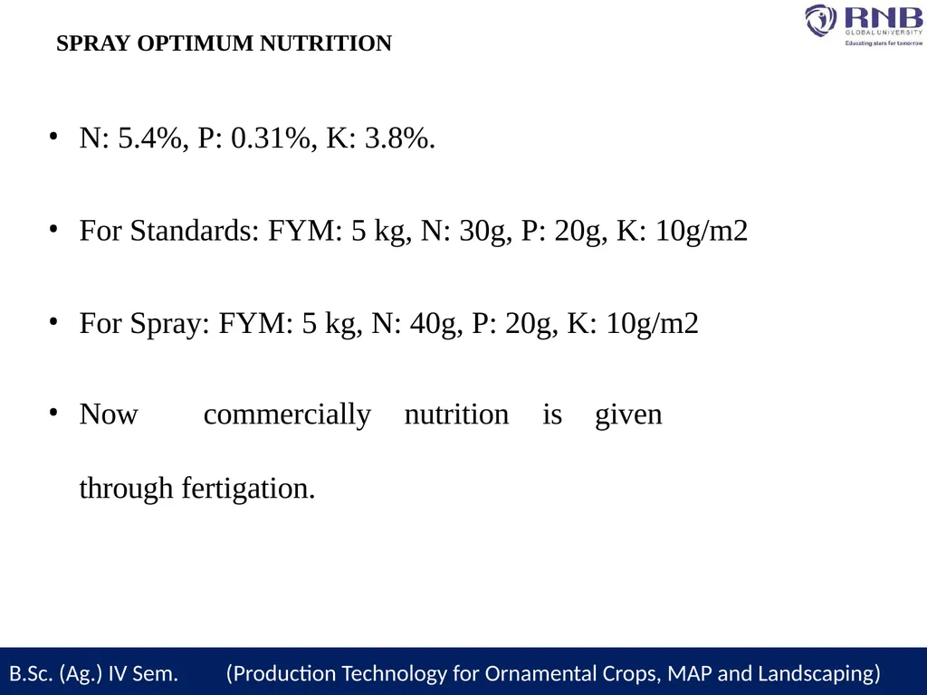 Course Name- Production Technology for Ornamental - slide 10 of 27