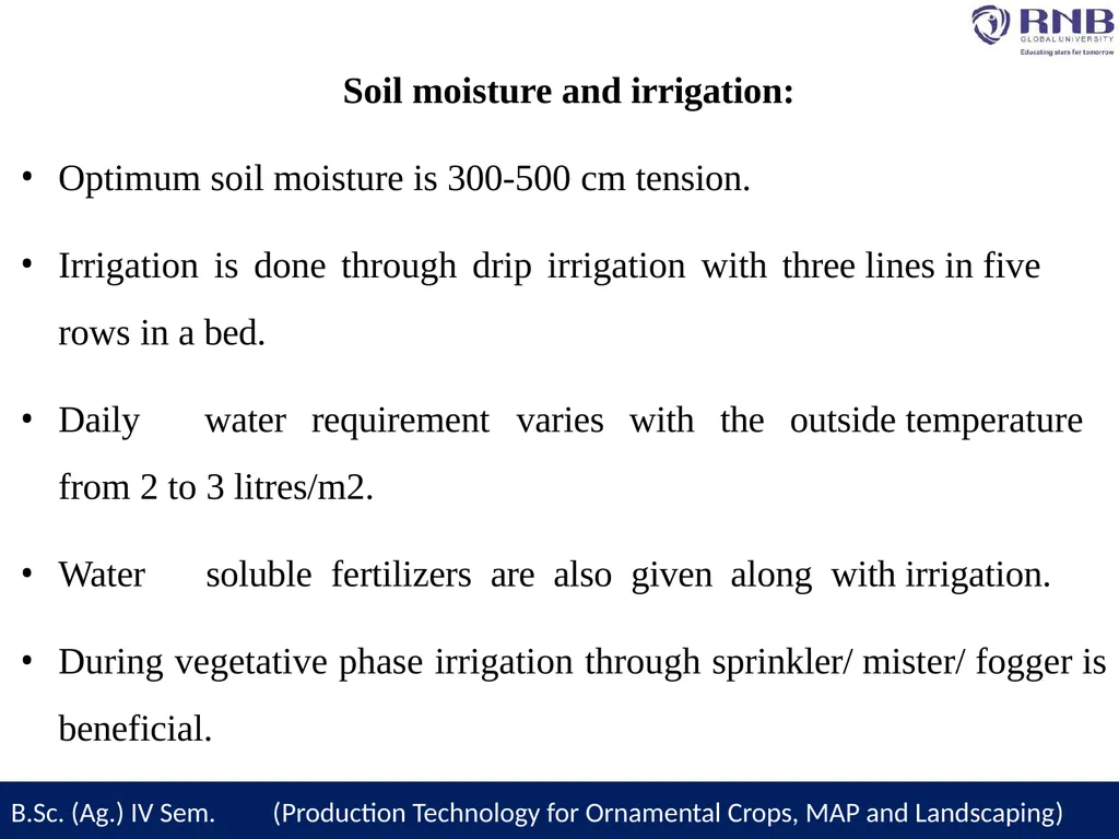 Course Name- Production Technology for Ornamental - slide 11 of 27