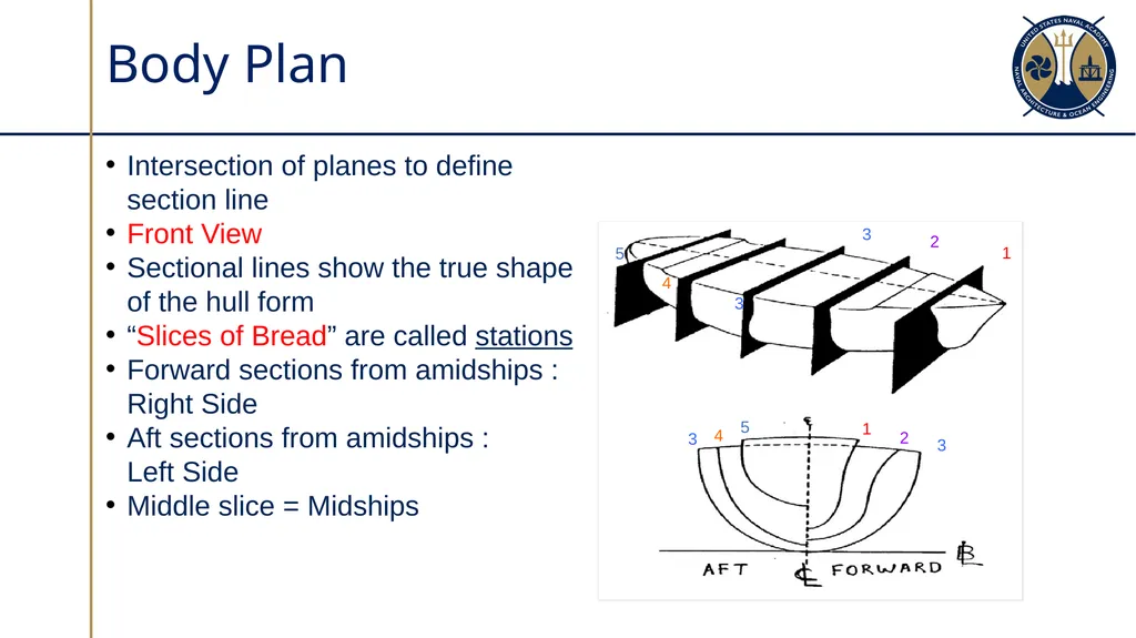 Hull Form & Table of Offsets Sections 2.3 - 2.4 - slide 5 of 14