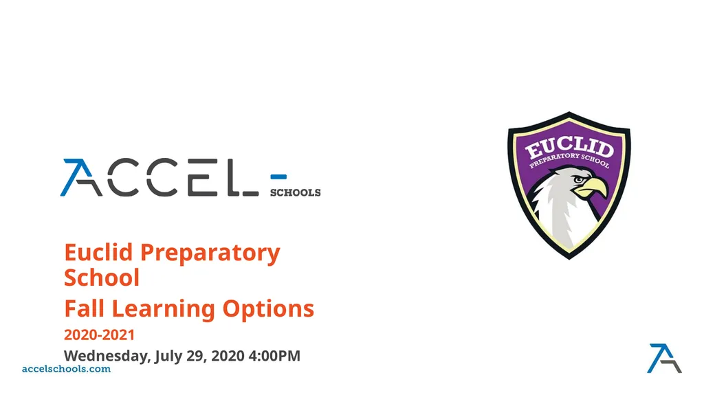Euclid Preparatory School Fall Learning Options - slide 1 of 21