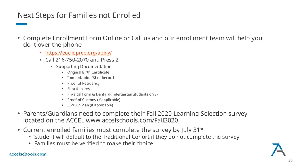 Euclid Preparatory School Fall Learning Options - slide 20 of 21