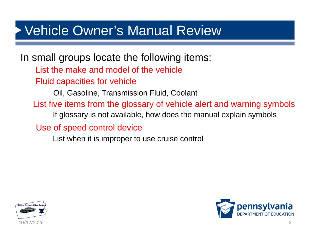 State Driver Responsibilities: Knowing Your - slide 3 of 38