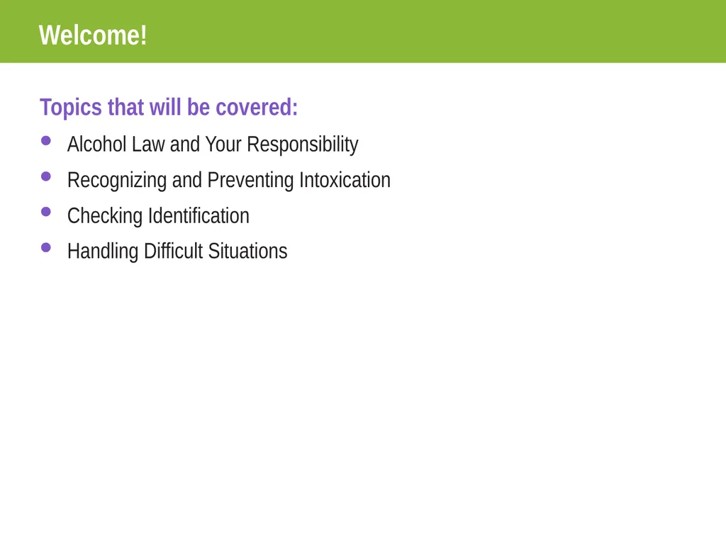 Welcome Welcome! Topics that will be covered: - slide 2 of 333