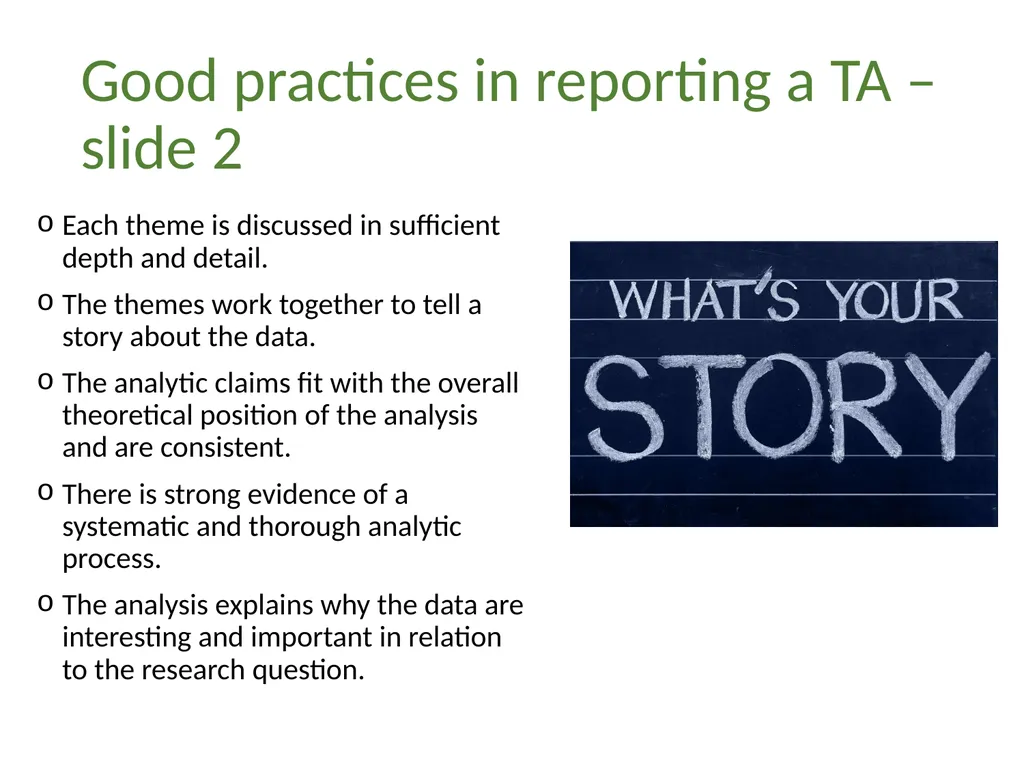 Thematic analysis Part 4: Avoiding common problems - slide 21 of 37
