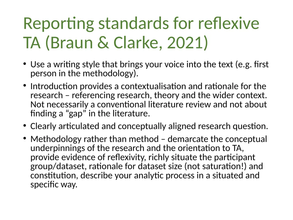 Thematic analysis Part 4: Avoiding common problems - slide 25 of 37