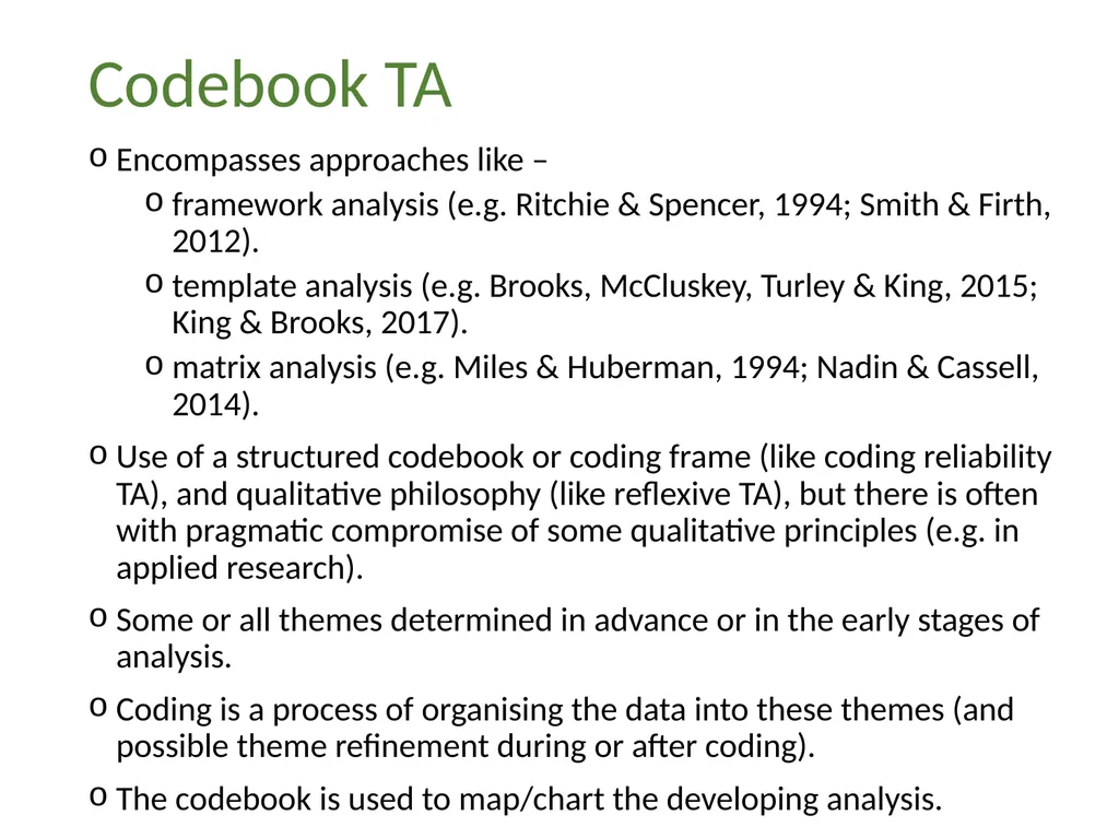 Thematic analysis Part 1: What is thematic - slide 14 of 26