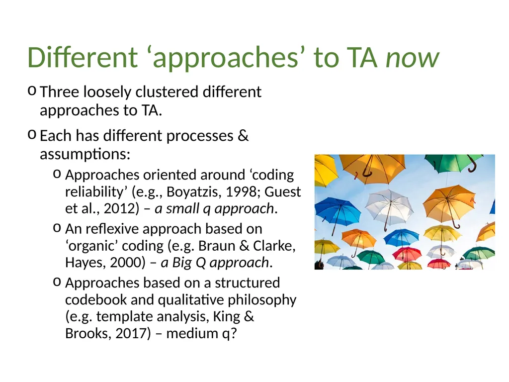 Thematic analysis Part 1: What is thematic - slide 11 of 26