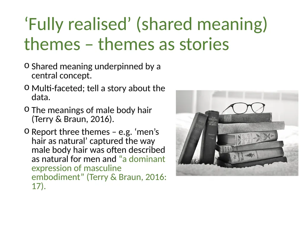 Thematic analysis Part 1: What is thematic - slide 18 of 26