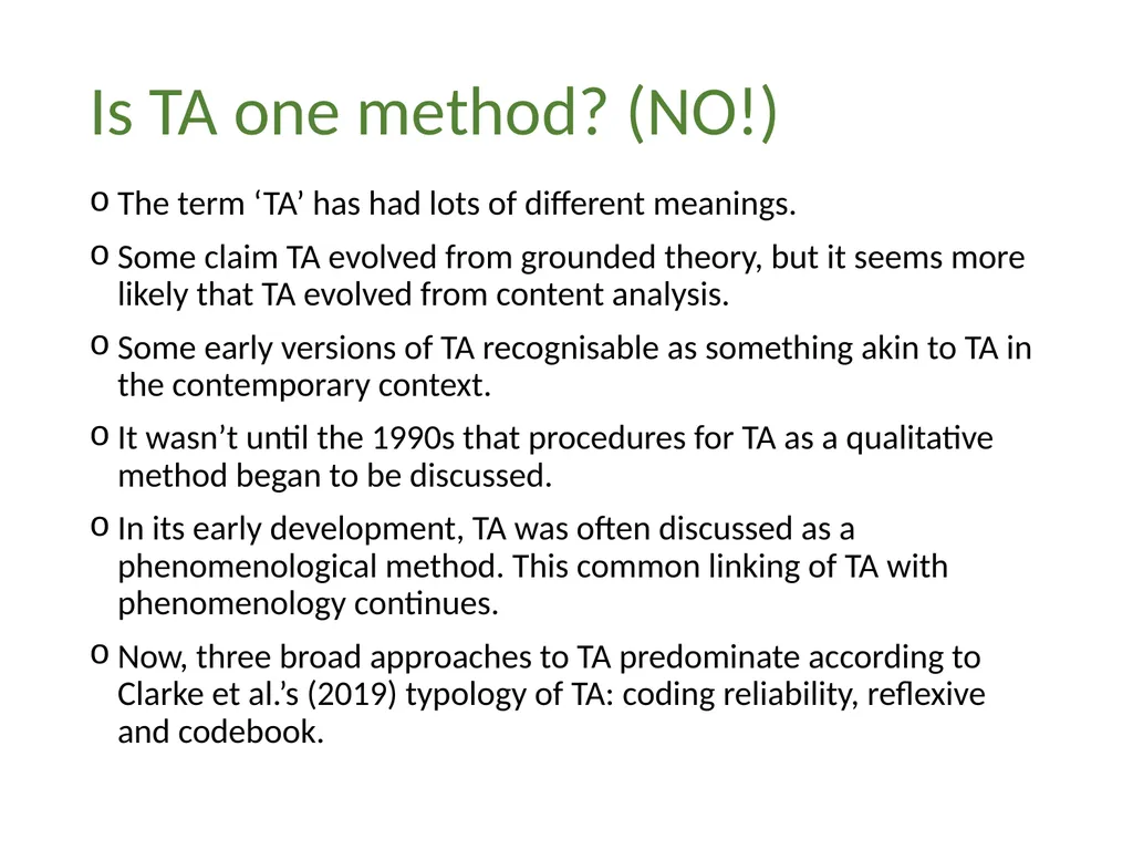 Thematic analysis Part 1: What is thematic - slide 10 of 26