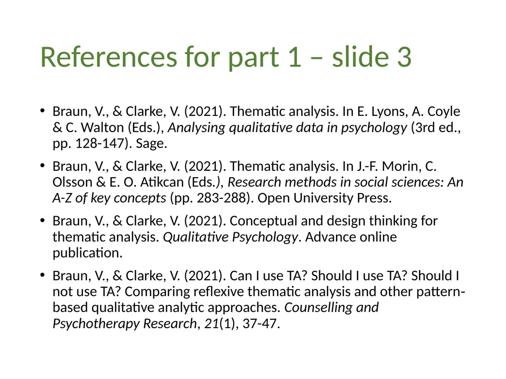 Thematic analysis Part 1: What is thematic - slide 23 of 26