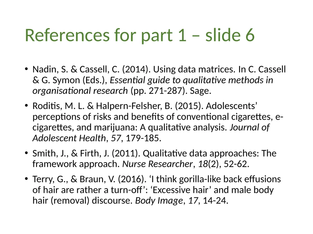 Thematic analysis Part 1: What is thematic - slide 26 of 26