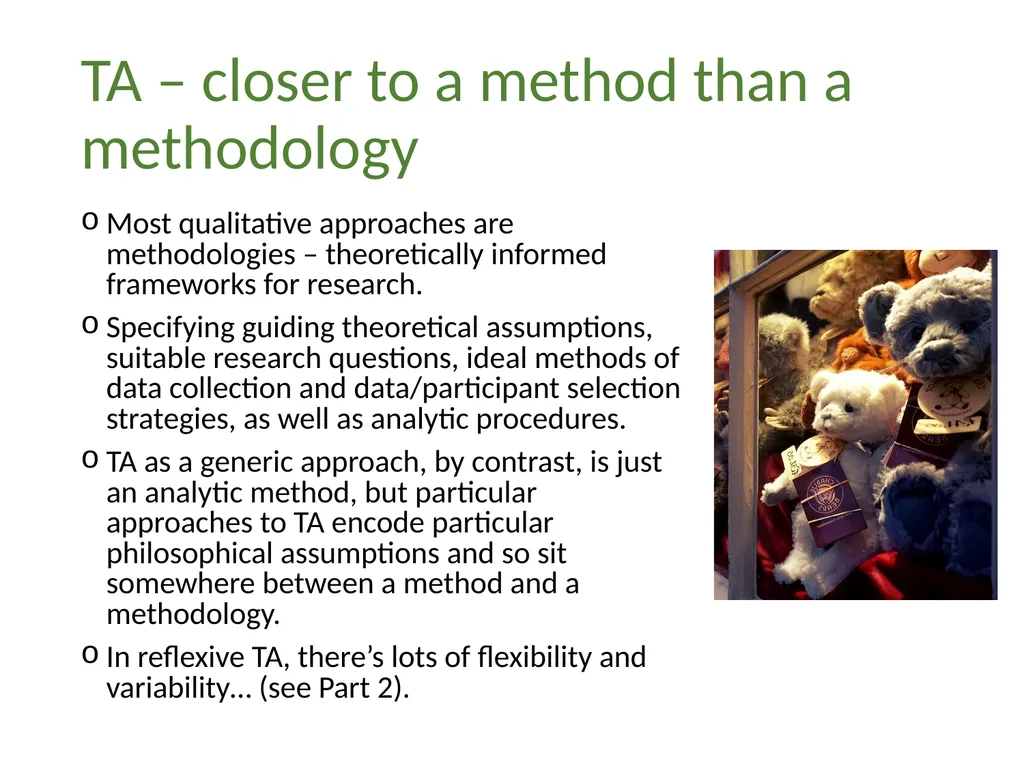 Thematic analysis Part 1: What is thematic - slide 15 of 26