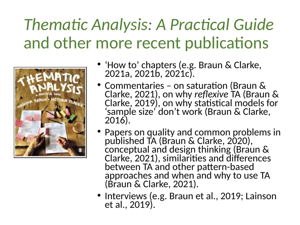 Thematic analysis Part 1: What is thematic - slide 7 of 26