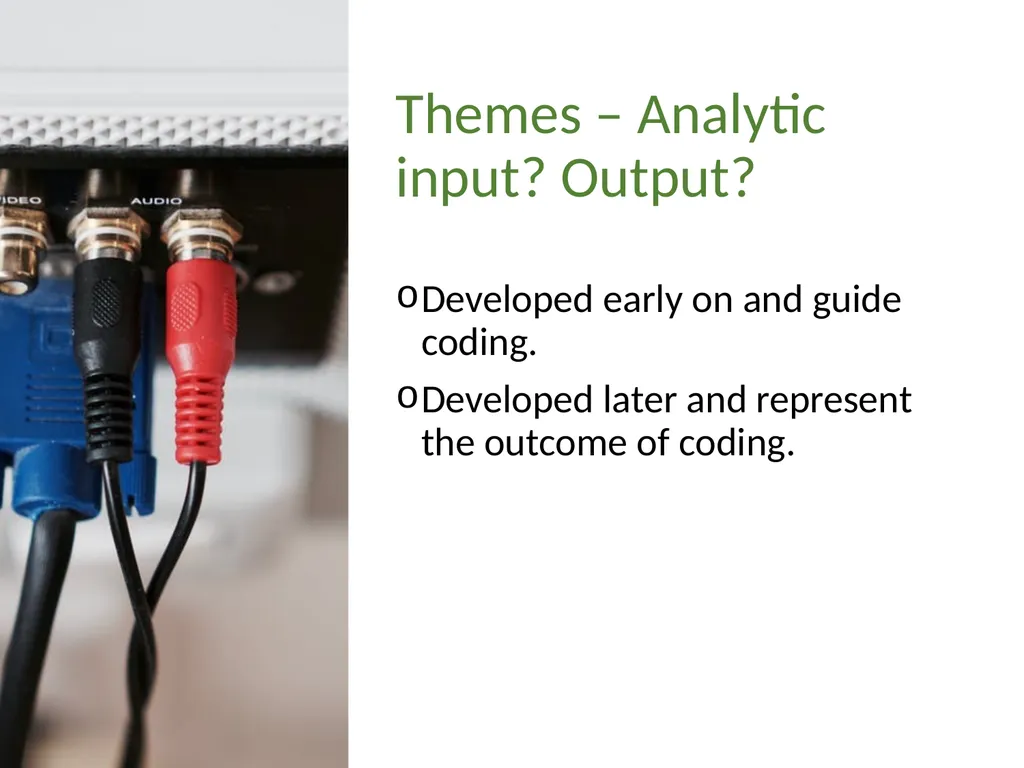 Thematic analysis Part 1: What is thematic - slide 19 of 26
