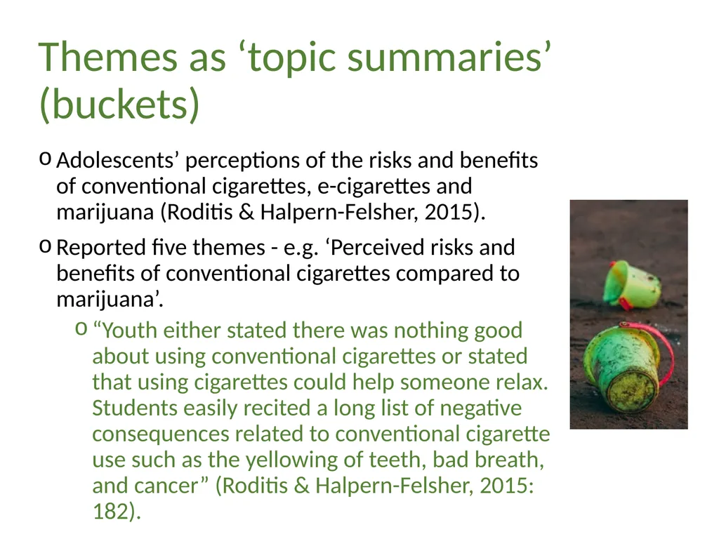 Thematic analysis Part 1: What is thematic - slide 17 of 26