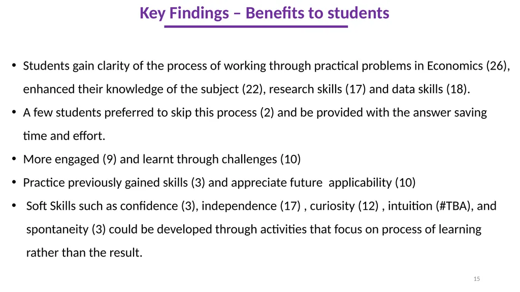 Developing Self-Regulated Learners using a Unique - slide 15 of 29