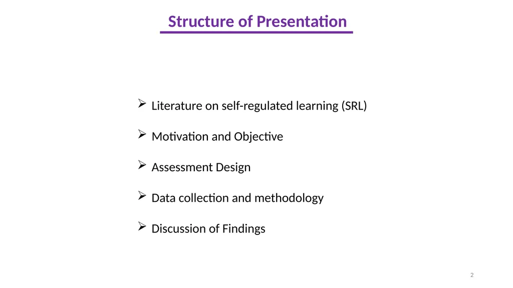 Developing Self-Regulated Learners using a Unique - slide 2 of 29