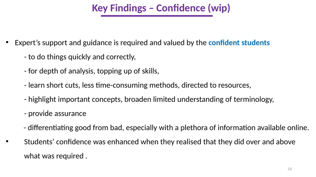 Developing Self-Regulated Learners using a Unique - slide 23 of 29