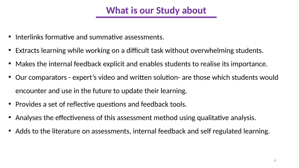 Developing Self-Regulated Learners using a Unique - slide 6 of 29