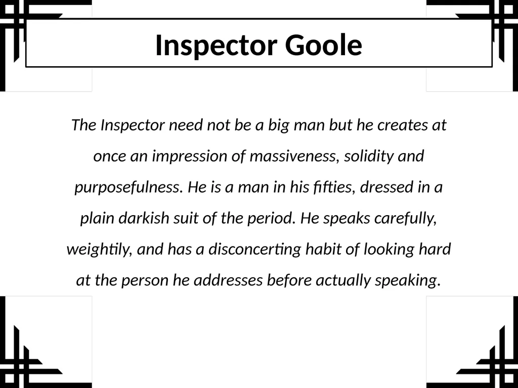 An Inspector Calls Act 1 To explore the use of - slide 6 of 11