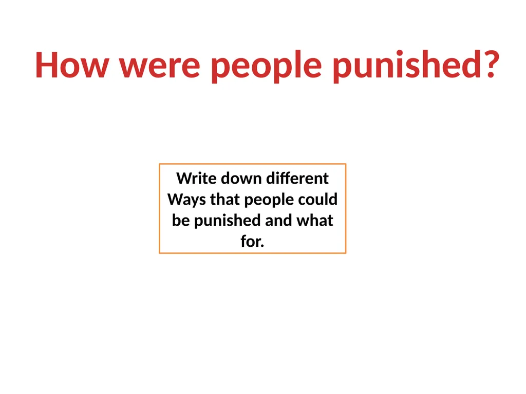 Punishments in Medieval Britain Learning - slide 13 of 24