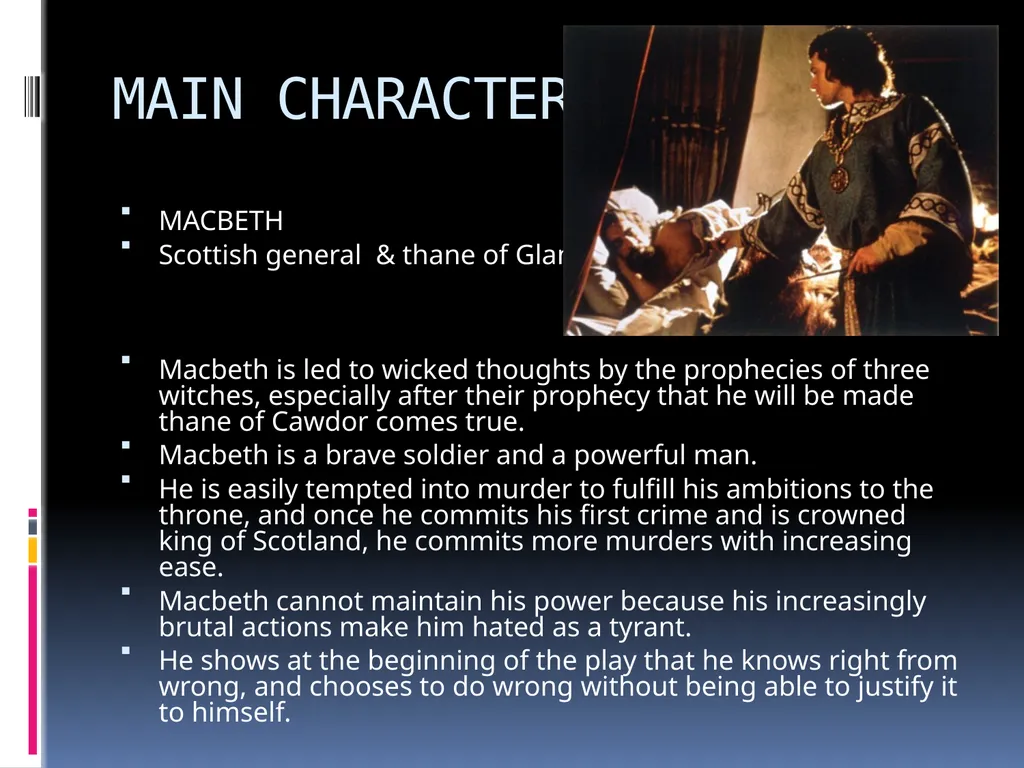 William SHAKESPEARE’S TRAGEDY MAIN CHARACTERS - slide 2 of 17