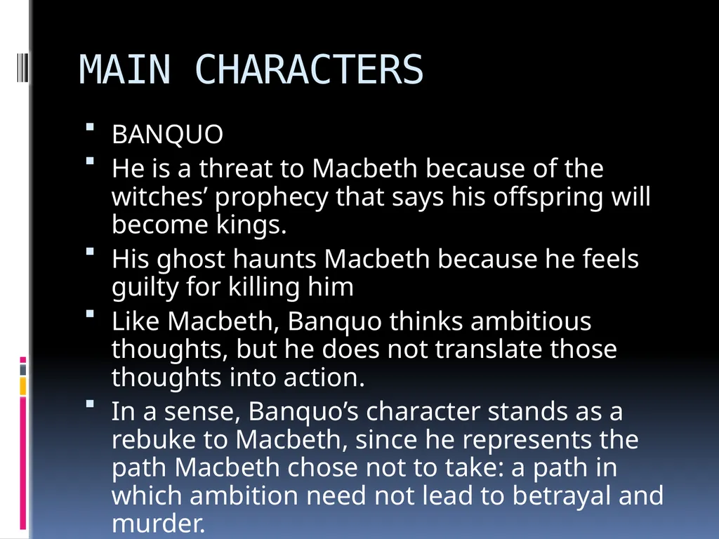 William SHAKESPEARE’S TRAGEDY MAIN CHARACTERS - slide 5 of 17