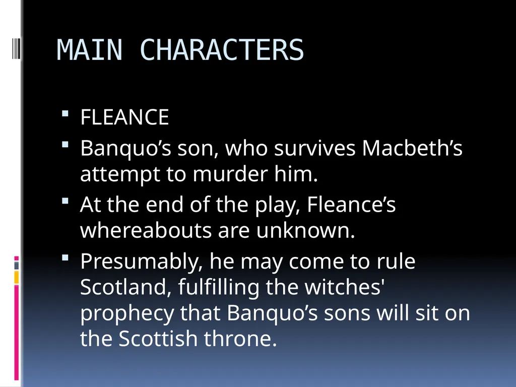 William SHAKESPEARE’S TRAGEDY MAIN CHARACTERS - slide 9 of 17