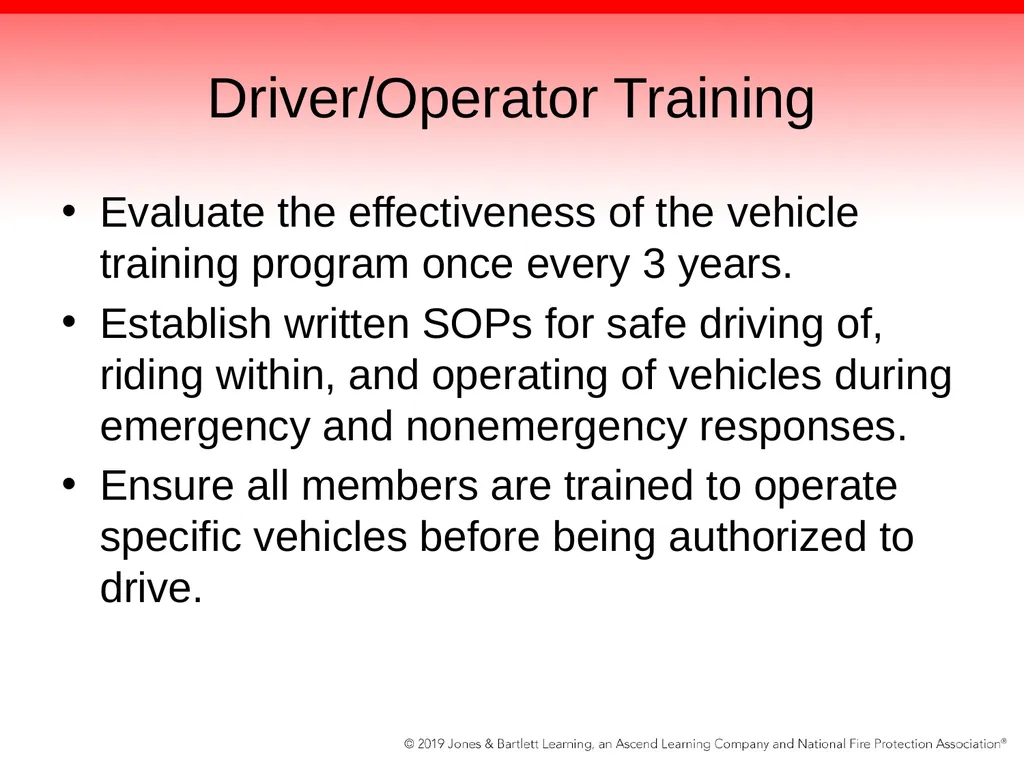 Chapter 2: Driver Attributes, Training, and - slide 87 of 97