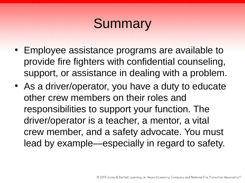 Chapter 2: Driver Attributes, Training, and - slide 95 of 97
