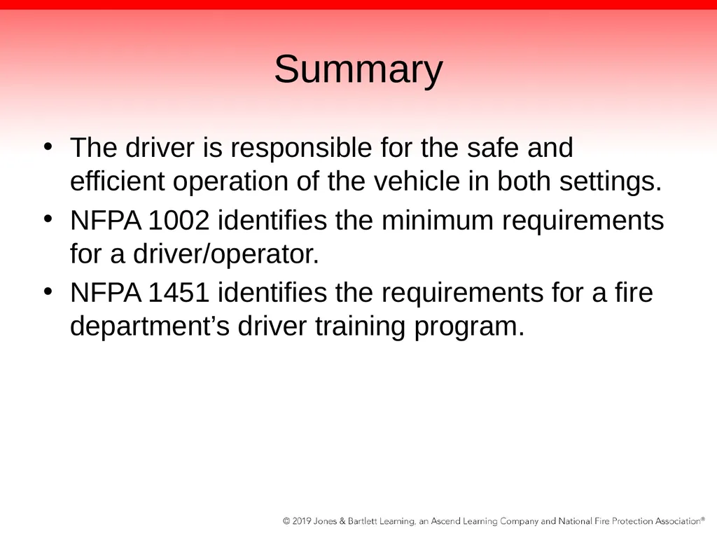 Chapter 2: Driver Attributes, Training, and - slide 97 of 97
