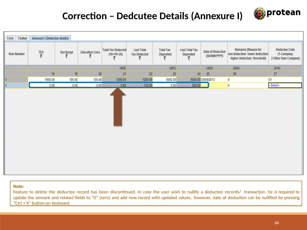 E-Tutorial on TDS/TCS Return Preparation Utility - slide 66 of 74