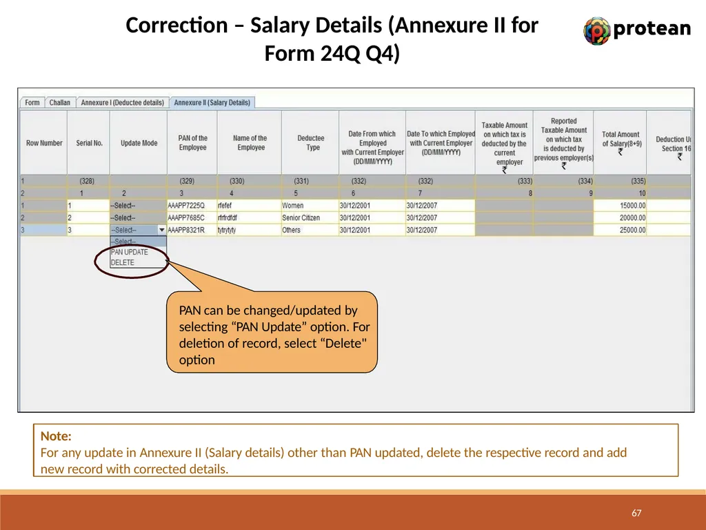 E-Tutorial on TDS/TCS Return Preparation Utility - slide 67 of 74