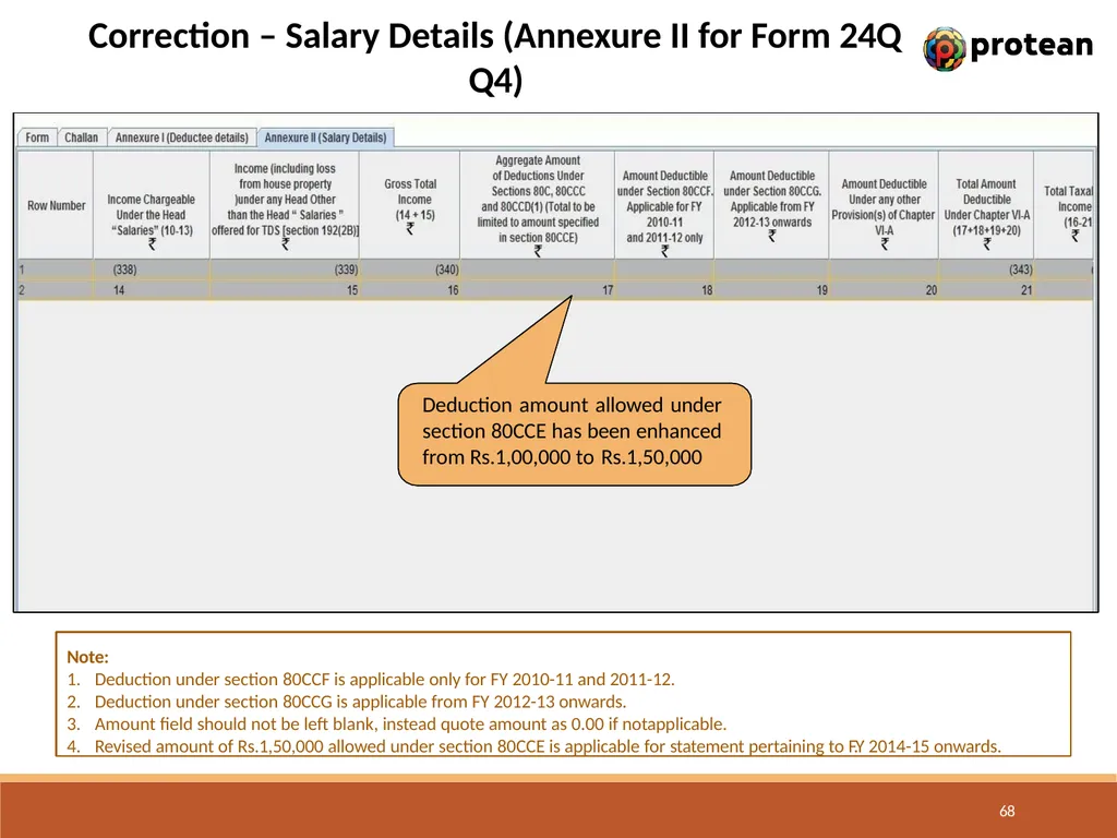 E-Tutorial on TDS/TCS Return Preparation Utility - slide 68 of 74