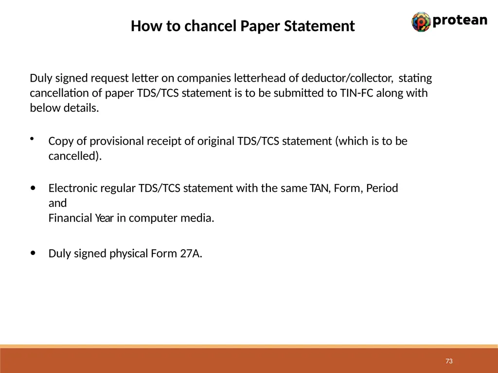 E-Tutorial on TDS/TCS Return Preparation Utility - slide 73 of 74