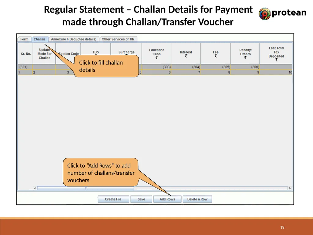 E-Tutorial on TDS/TCS Return Preparation Utility - slide 19 of 74