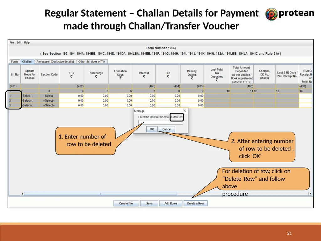 E-Tutorial on TDS/TCS Return Preparation Utility - slide 21 of 74
