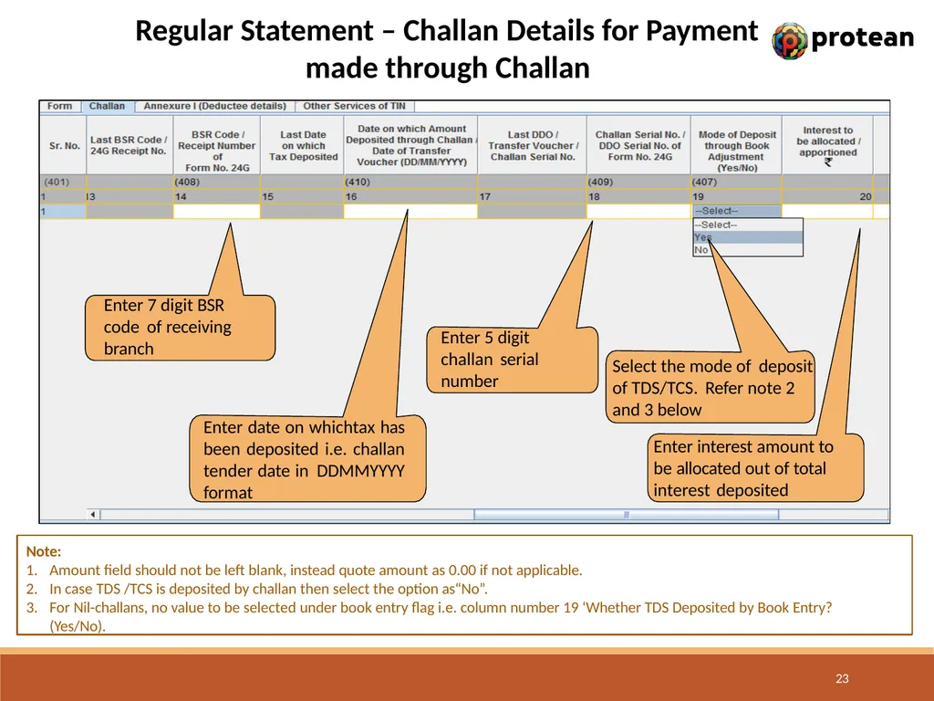 E-Tutorial on TDS/TCS Return Preparation Utility - slide 23 of 74