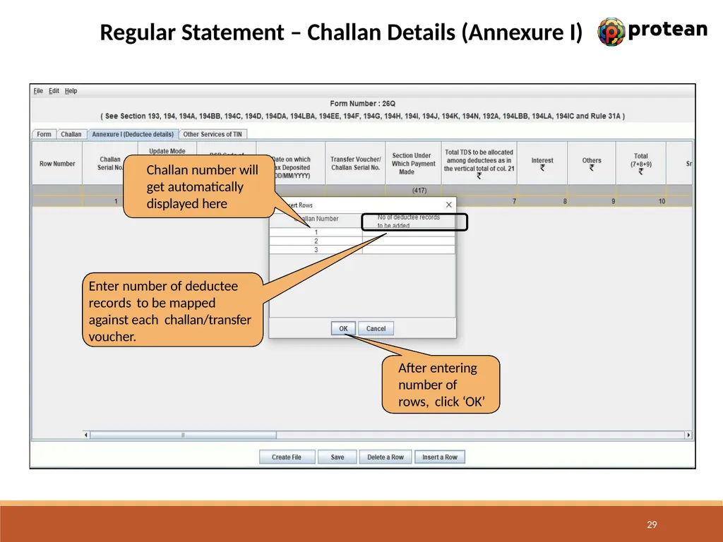 E-Tutorial on TDS/TCS Return Preparation Utility - slide 29 of 74