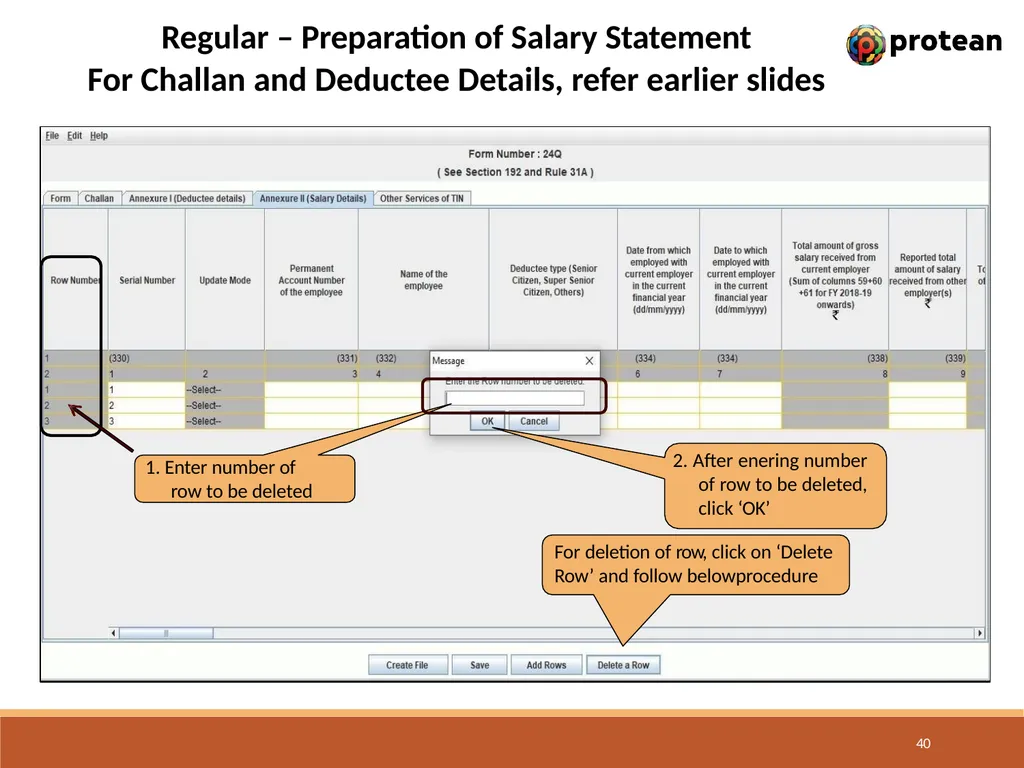E-Tutorial on TDS/TCS Return Preparation Utility - slide 40 of 74