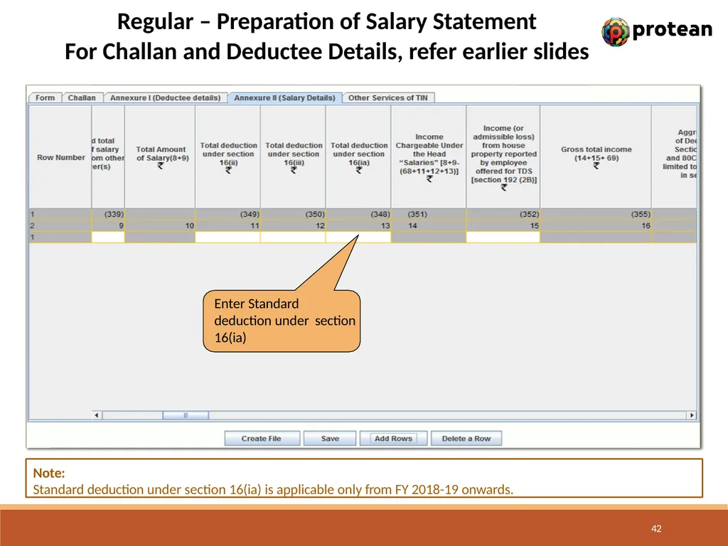 E-Tutorial on TDS/TCS Return Preparation Utility - slide 42 of 74