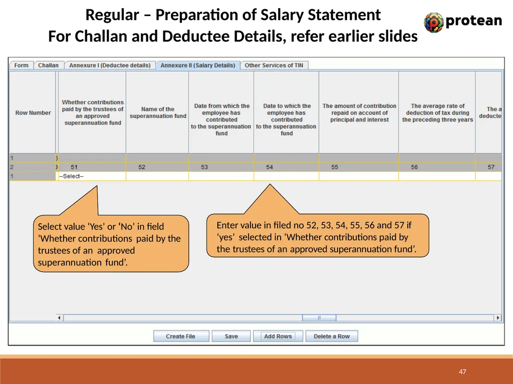 E-Tutorial on TDS/TCS Return Preparation Utility - slide 47 of 74