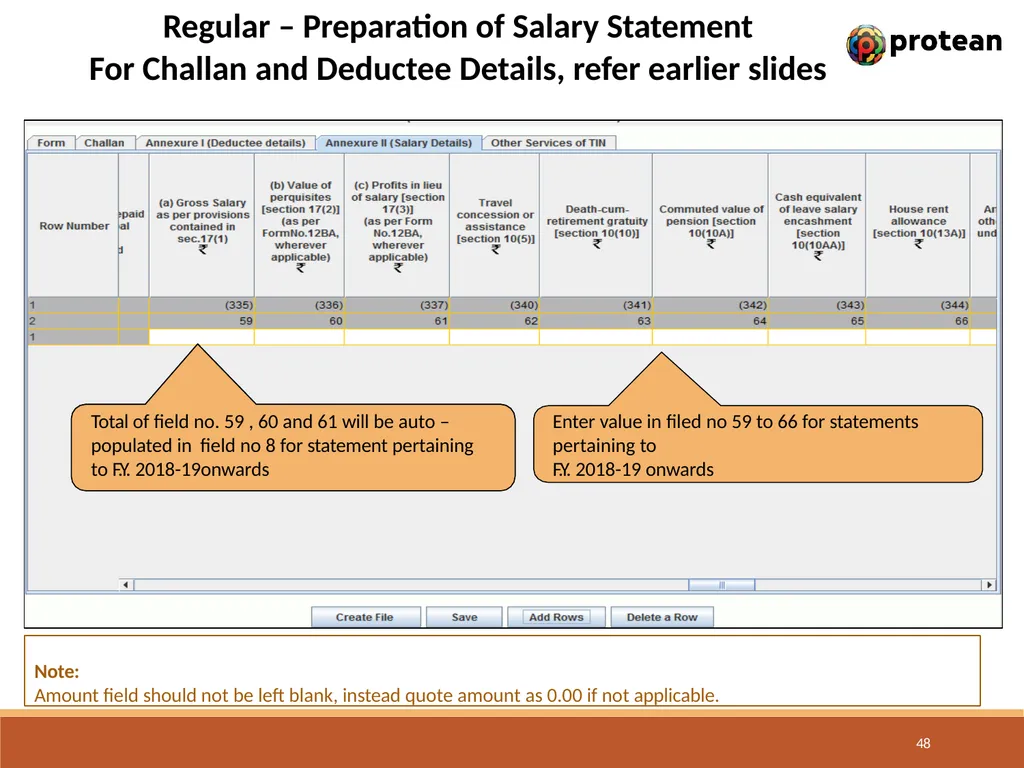 E-Tutorial on TDS/TCS Return Preparation Utility - slide 48 of 74