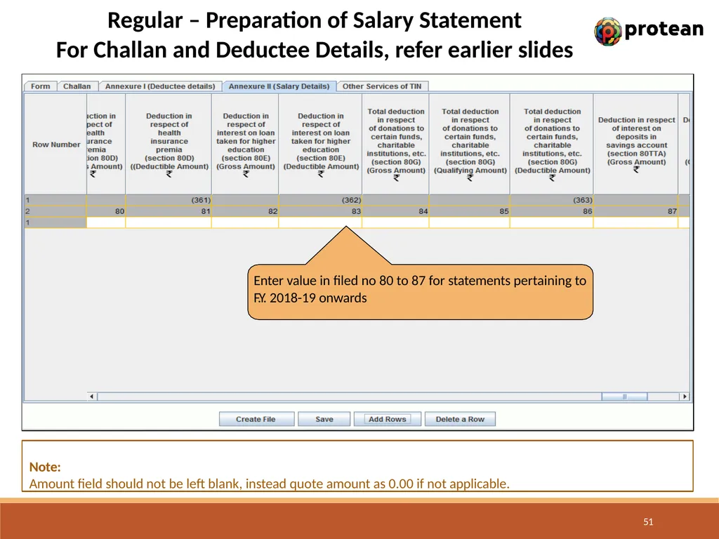 E-Tutorial on TDS/TCS Return Preparation Utility - slide 51 of 74