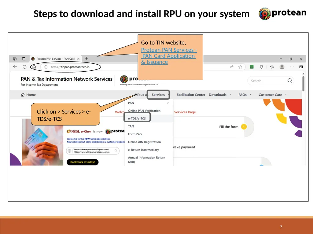 E-Tutorial on TDS/TCS Return Preparation Utility - slide 7 of 74